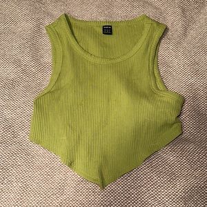 Green crop top